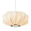 Dekoracyjna nowoczesna biała lampa wisząca designerska skandynawska owalna tkaninowy abażur 45cm SILK V-shape ST-2331-45 Step Into Design